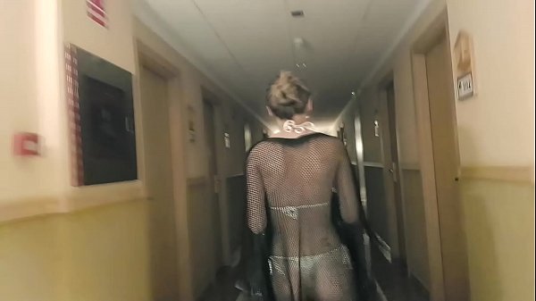 Mila Lewis arriving at hotel room in sexy thong bikini